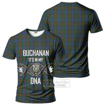 Buchanan Hunting Tartan T-Shirt with Family Crest DNA In Me Style