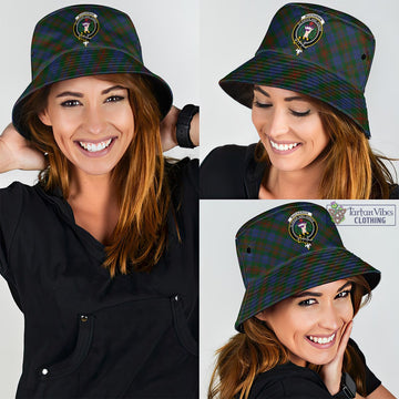 Buchanan Hunting Tartan Bucket Hat with Family Crest