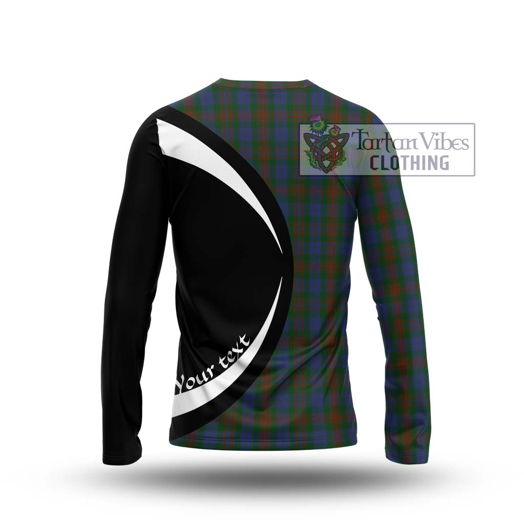 Buchanan Hunting Tartan Long Sleeve T-Shirt with Family Crest Circle Style - Tartan Vibes Clothing