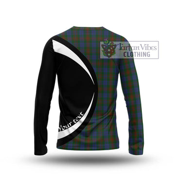 Buchanan Hunting Tartan Long Sleeve T-Shirt with Family Crest Circle Style