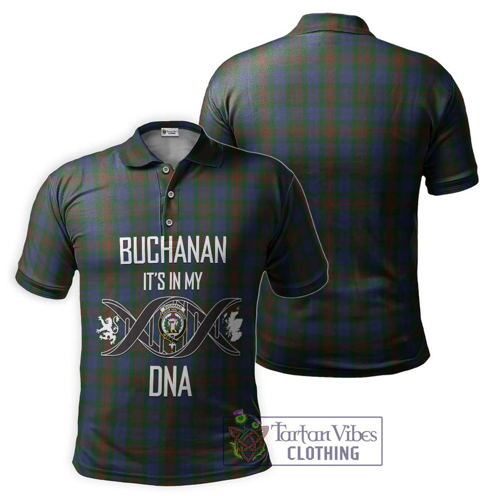 Buchanan Hunting Tartan Polo Shirt with Family Crest DNA In Me Style - Tartanvibesclothing Shop