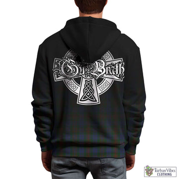 Buchanan Hunting Tartan Hoodie Featuring Alba Gu Brath Family Crest Celtic Inspired