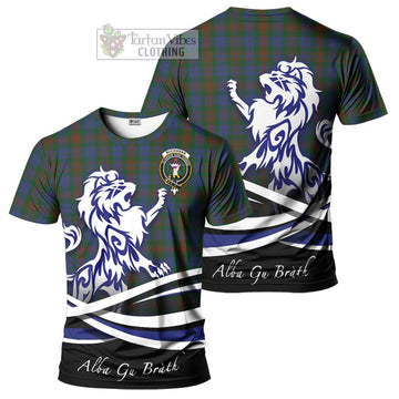 Buchanan Hunting Tartan Cotton T-shirt with Alba Gu Brath Regal Lion Emblem