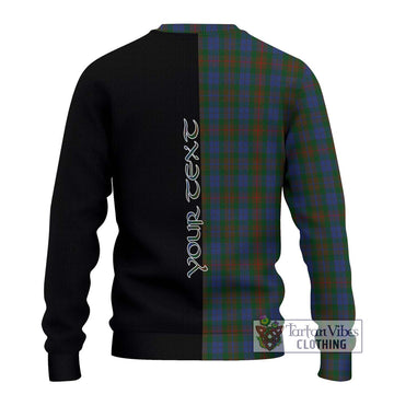 Buchanan Hunting Tartan Ugly Sweater with Family Crest and Half Of Me Style