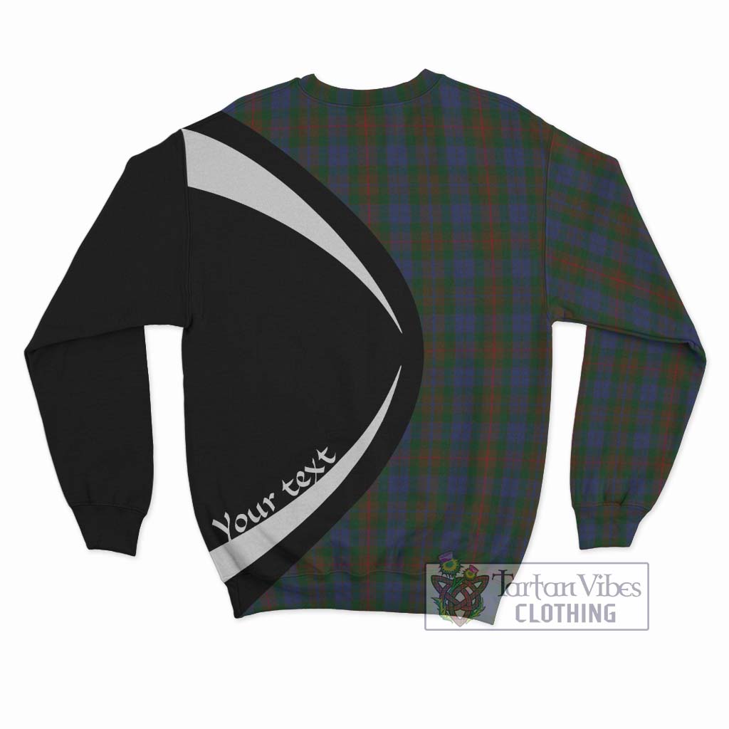 Buchanan Hunting Tartan Sweatshirt with Family Crest Circle Style - Tartan Vibes Clothing