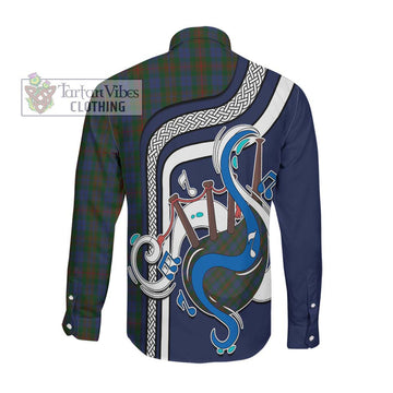 Buchanan Hunting Tartan Long Sleeve Button Shirt with Epic Bagpipe Style