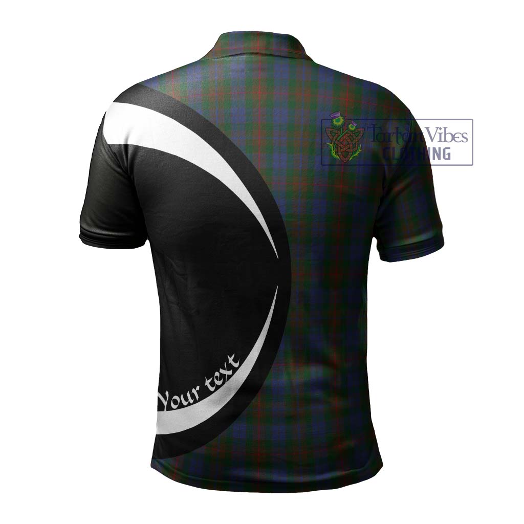 Buchanan Hunting Tartan Men's Polo Shirt with Family Crest Circle Style - Tartan Vibes Clothing