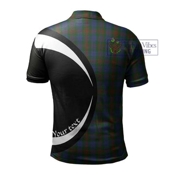 Buchanan Hunting Tartan Men's Polo Shirt with Family Crest Circle Style