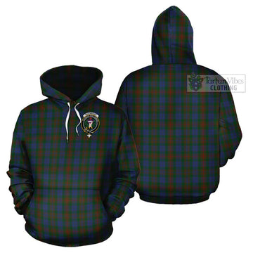 Buchanan Hunting Tartan Cotton Hoodie with Family Crest