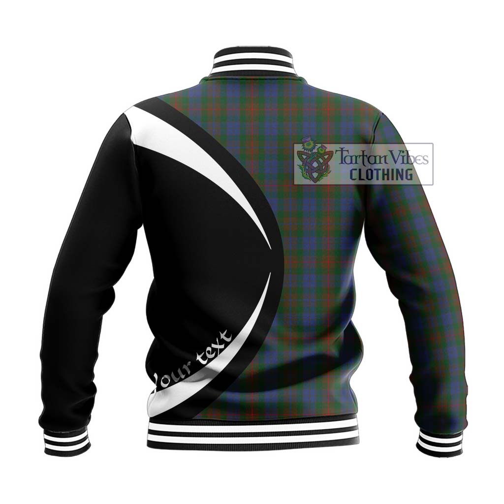 Buchanan Hunting Tartan Baseball Jacket with Family Crest Circle Style - Tartan Vibes Clothing