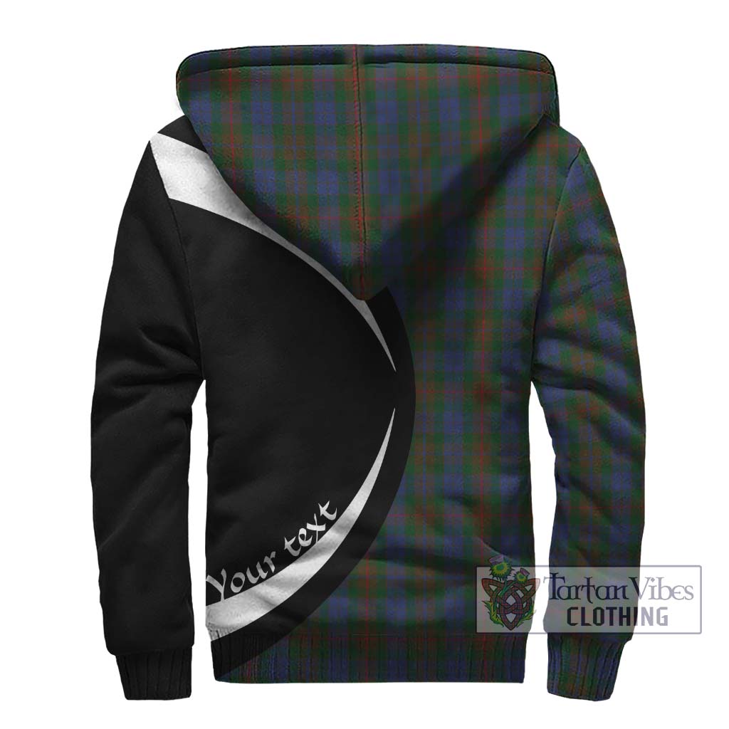 Buchanan Hunting Tartan Sherpa Hoodie with Family Crest Circle Style - Tartan Vibes Clothing