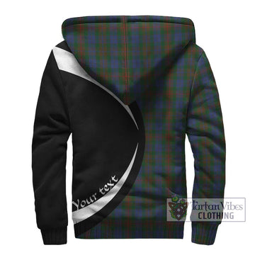 Buchanan Hunting Tartan Sherpa Hoodie with Family Crest Circle Style