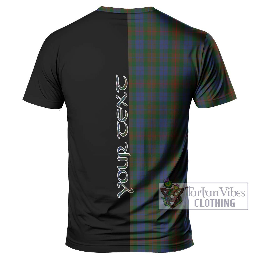 Buchanan Hunting Tartan T-Shirt with Family Crest and Half Of Me Style - Tartanvibesclothing Shop