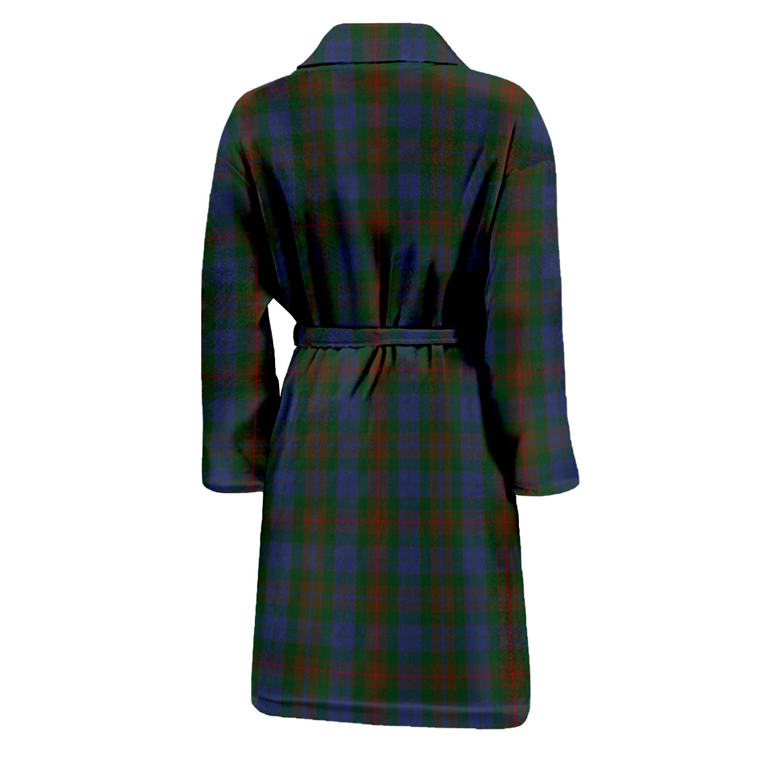 Buchanan Hunting Tartan Bathrobe with Family Crest - Tartan Vibes Clothing