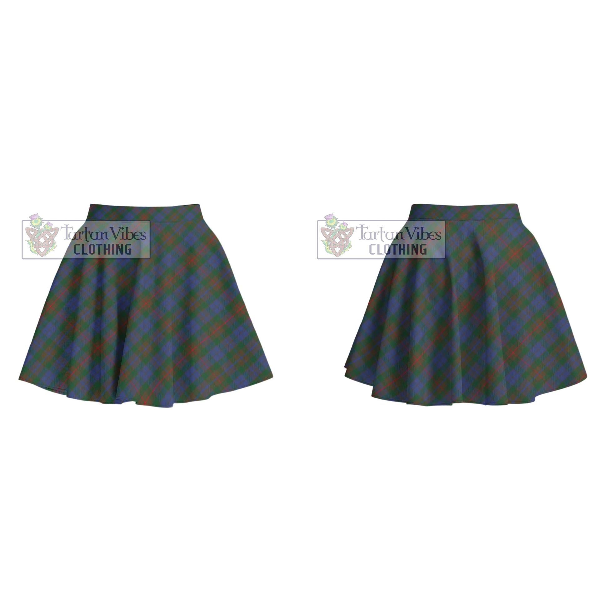 Tartan Vibes Clothing Buchanan Hunting Tartan Women's Plated Mini Skirt