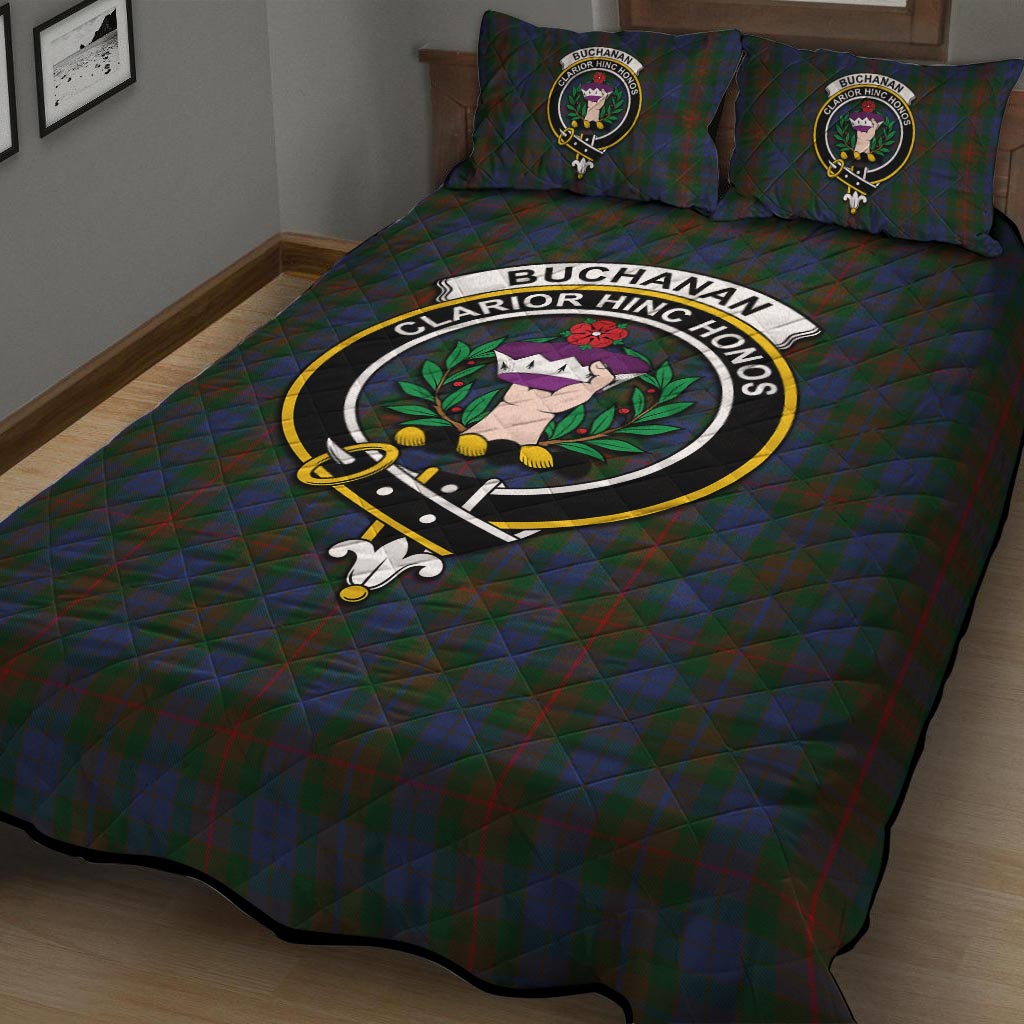 Buchanan Hunting Tartan Quilt Bed Set with Family Crest - Tartan Vibes Clothing