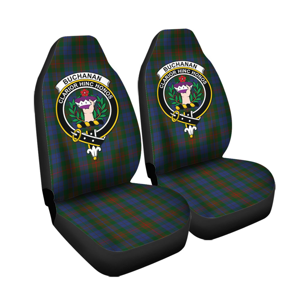 Buchanan Hunting Tartan Car Seat Cover with Family Crest - Tartanvibesclothing