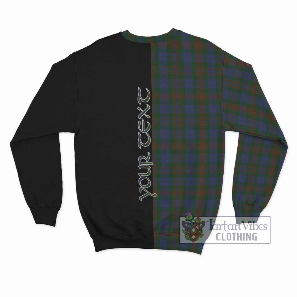 Buchanan Hunting Tartan Sweatshirt with Family Crest and Half Of Me Style - Tartanvibesclothing Shop