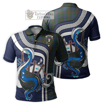 Buchanan Hunting Tartan Polo Shirt with Epic Bagpipe Style