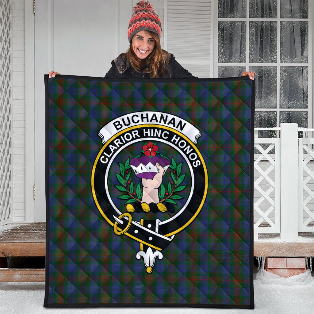 Buchanan Hunting Tartan Quilt with Family Crest - Tartanvibesclothing