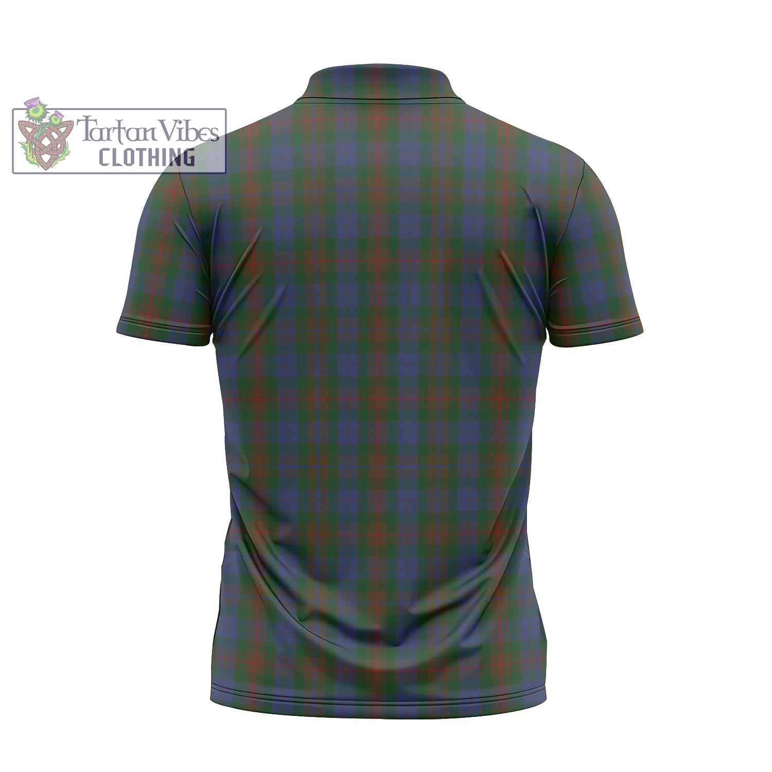 Tartan Vibes Clothing Buchanan Hunting Tartan Zipper Polo Shirt with Family Crest