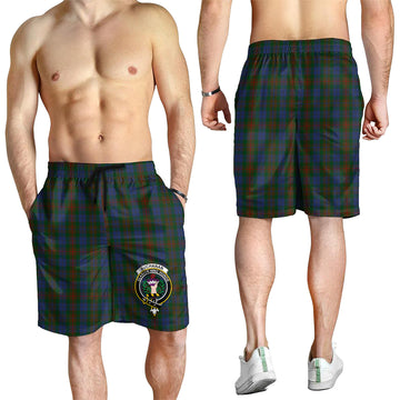 Buchanan Hunting Tartan Mens Shorts with Family Crest