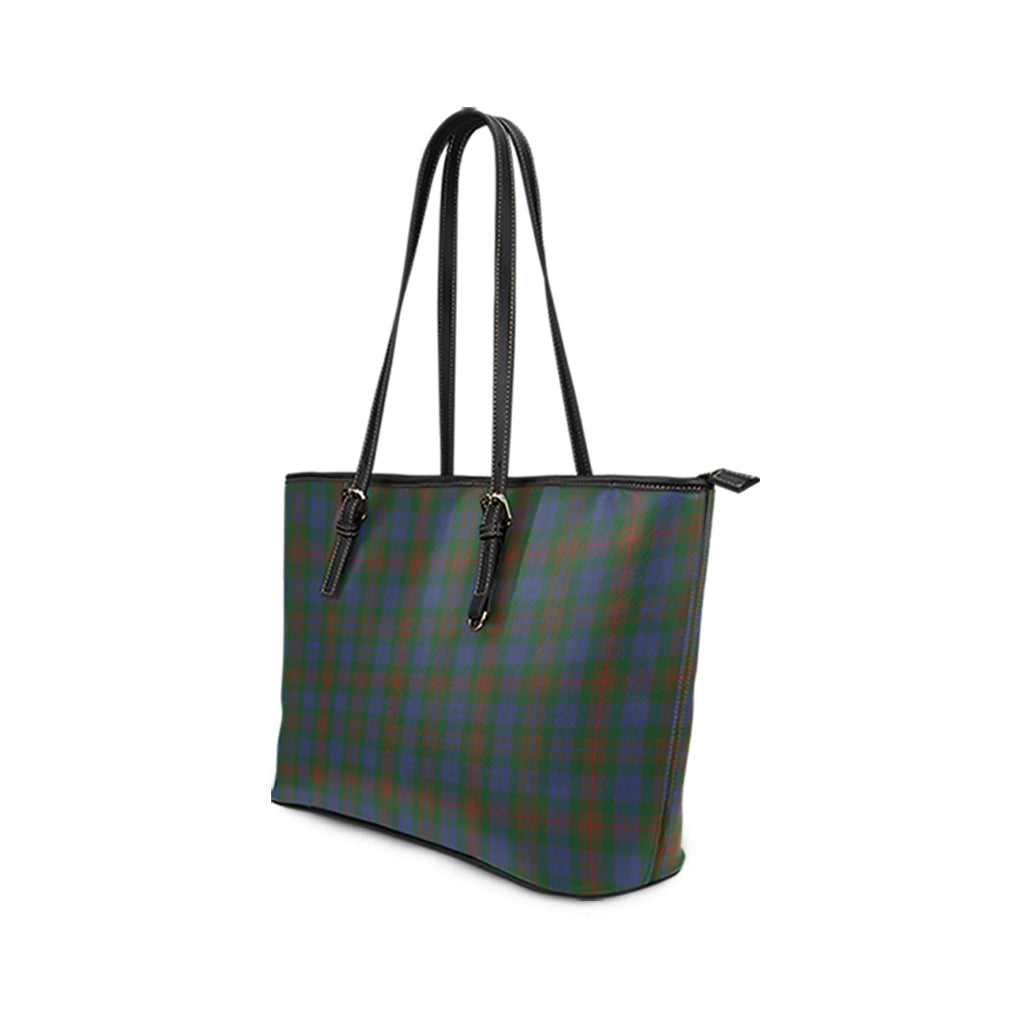 Buchanan Hunting Tartan Leather Tote Bag - Tartanvibesclothing