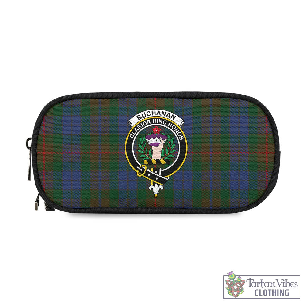 Tartan Vibes Clothing Buchanan Hunting Tartan Pen and Pencil Case with Family Crest