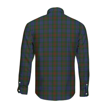 Buchanan Hunting Tartan Long Sleeve Button Up Shirt with Family Crest