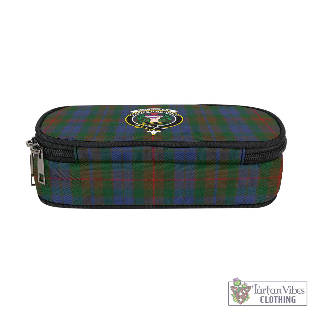 Tartan Vibes Clothing Buchanan Hunting Tartan Pen and Pencil Case with Family Crest