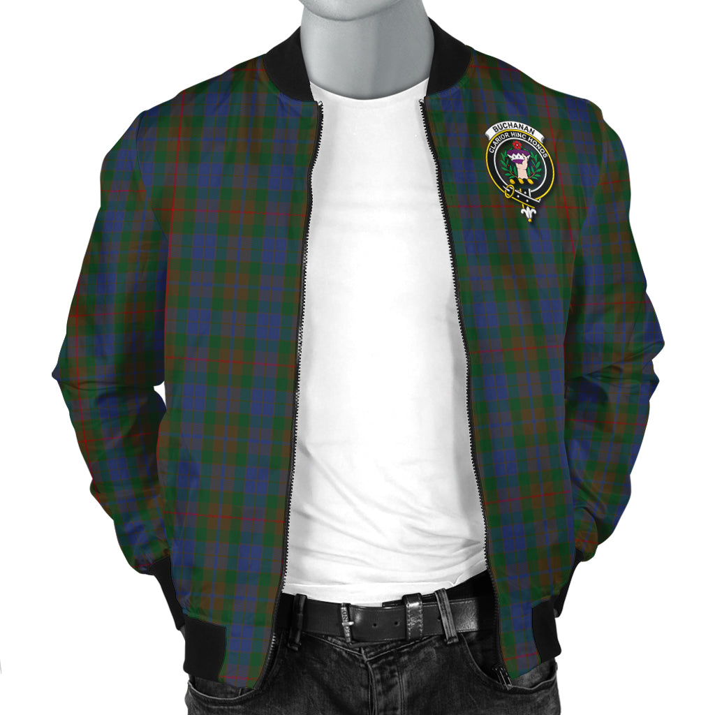 Buchanan Hunting Tartan Bomber Jacket with Family Crest - Tartanvibesclothing