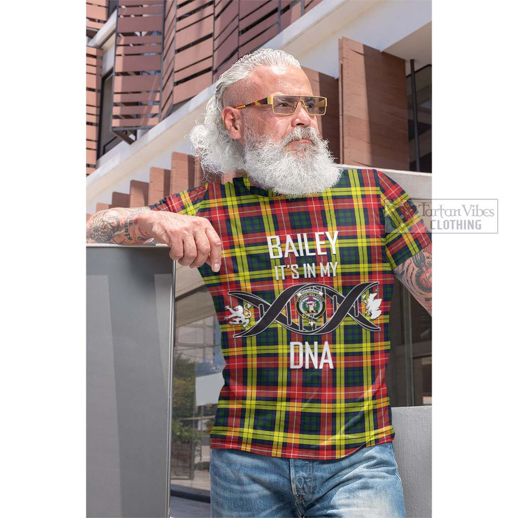 Tartan Vibes Clothing Buchanan Modern Tartan Cotton T-shirt with Family Crest DNA In Me Style