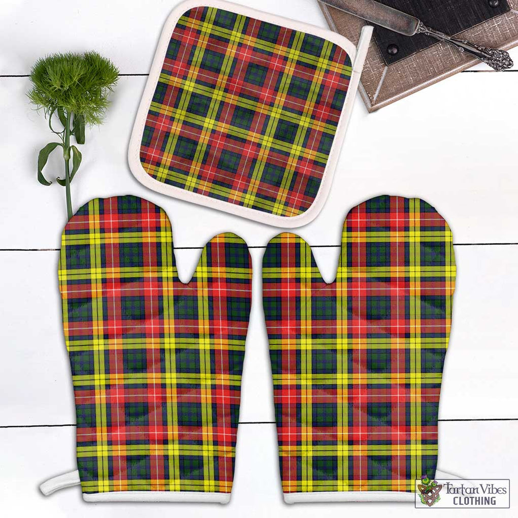 Buchanan Modern Tartan Combo Oven Mitt & Pot-Holder Combo 1 Oven Mitt & 1 Pot-Holder White - Tartan Vibes Clothing