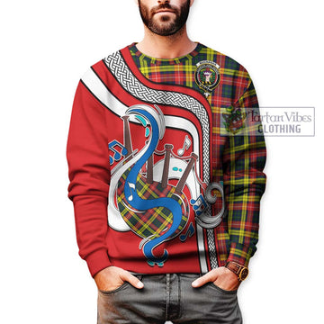 Buchanan Modern Tartan Sweatshirt with Epic Bagpipe Style