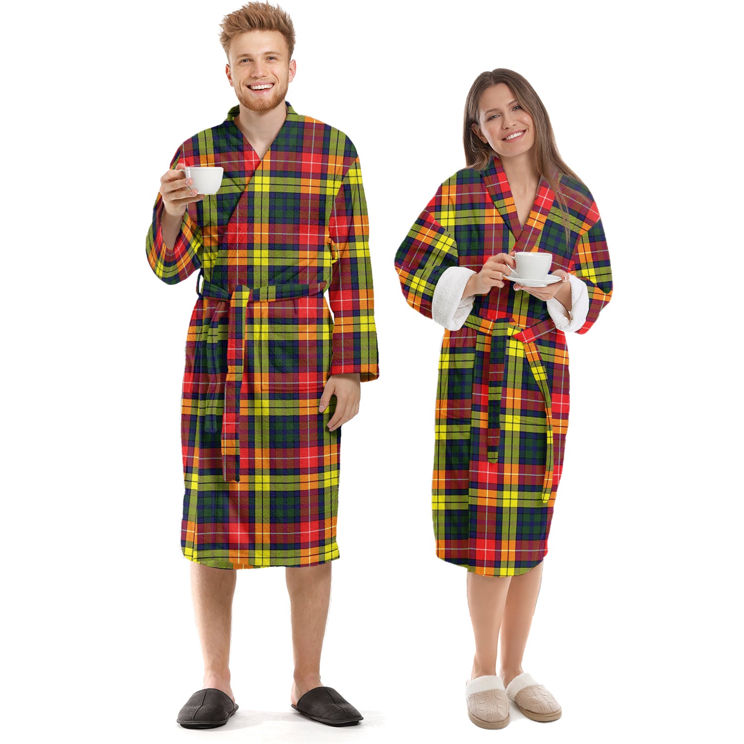 Buchanan Modern Tartan Bathrobe Unisex S - Tartan Vibes Clothing