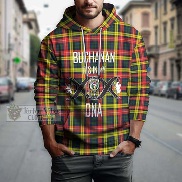 Buchanan Modern Tartan Hoodie with Family Crest DNA In Me Style