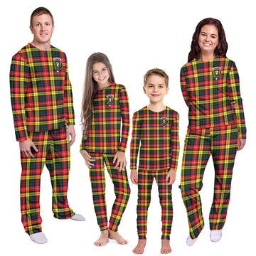 Buchanan Modern Tartan Pajamas Family Set with Family Crest