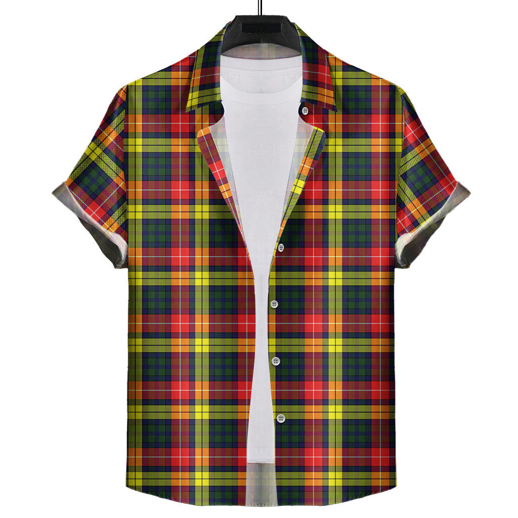 Buchanan Modern Tartan Short Sleeve Button Down Shirt - Tartanvibesclothing