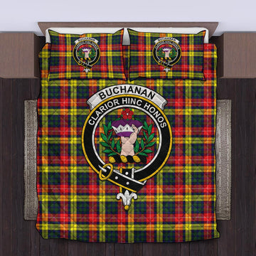 Buchanan Modern Tartan Quilt Bed Set with Family Crest