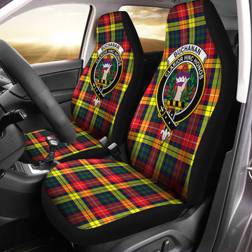 Buchanan Modern Tartan Car Seat Cover with Family Crest