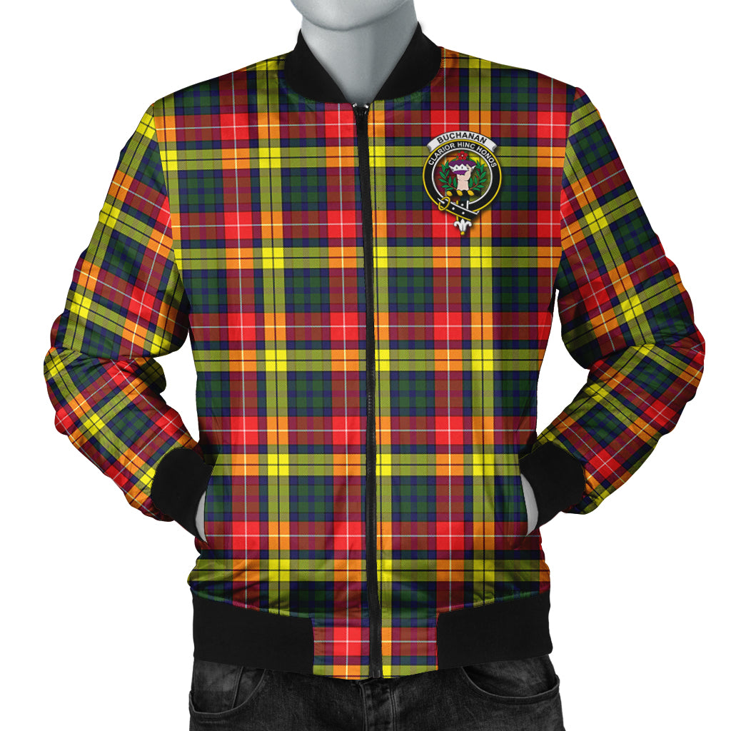 Buchanan Modern Tartan Bomber Jacket with Family Crest Unisex - Tartanvibesclothing