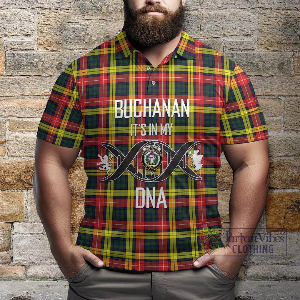 Buchanan Modern Tartan Polo Shirt with Family Crest DNA In Me Style Kid - Tartanvibesclothing Shop