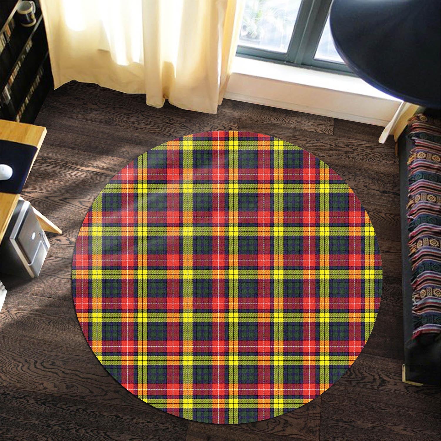 Buchanan Modern Tartan Round Rug - Tartanvibesclothing