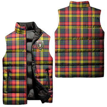 Buchanan Modern Tartan Sleeveless Puffer Jacket with Family Crest