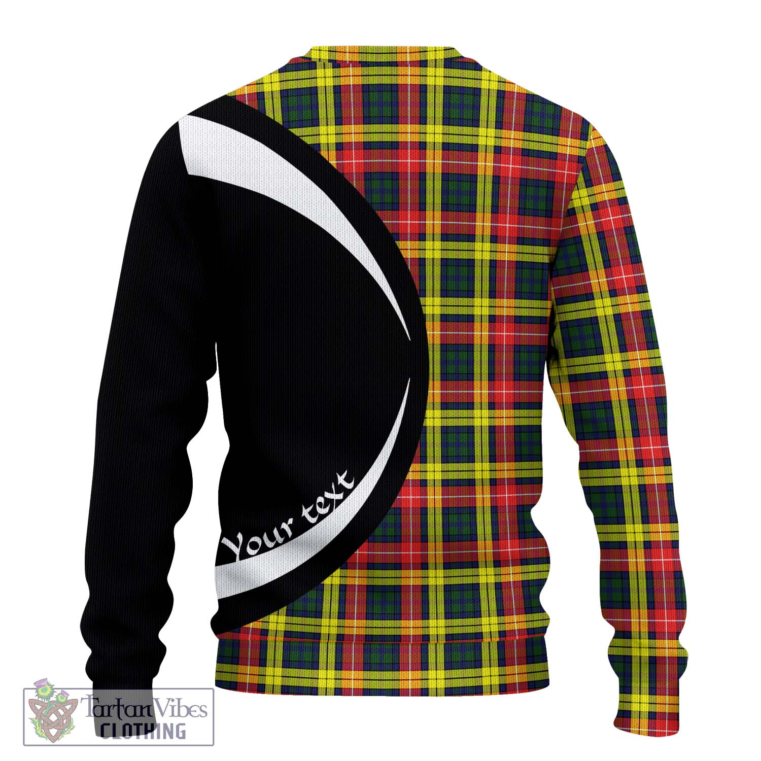 Buchanan Modern Tartan Ugly Sweater with Family Crest Circle Style - Tartan Vibes Clothing