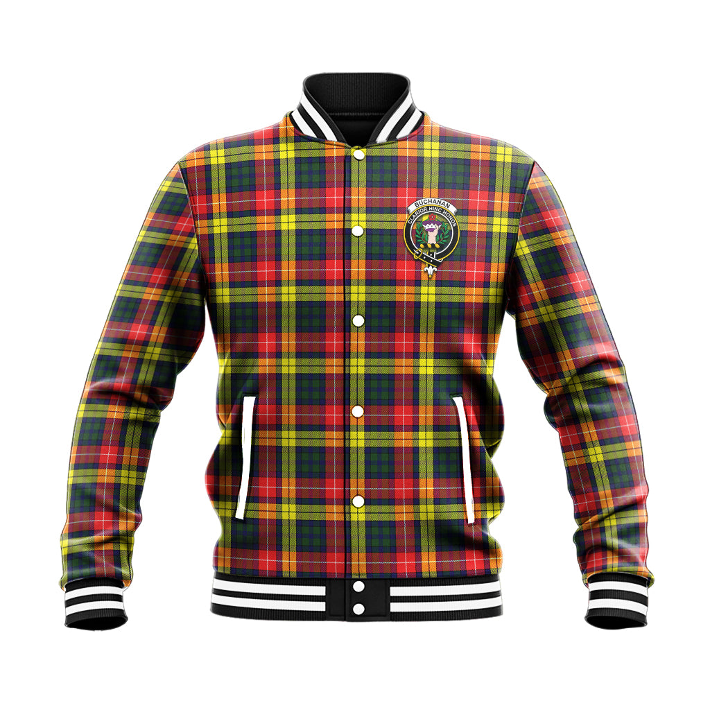 Buchanan Modern Tartan Baseball Jacket with Family Crest - Tartan Vibes Clothing