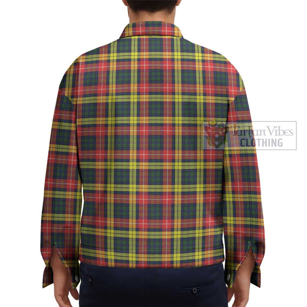 Buchanan Modern Tartan Unisex Lapel Cotton Jacket - Tartan Vibes Clothing