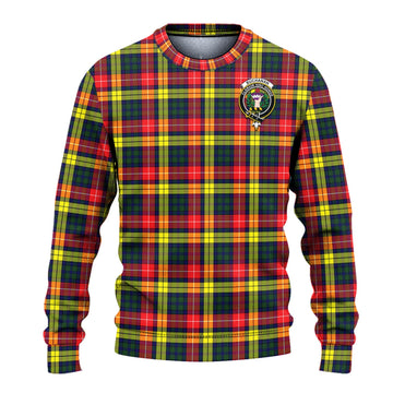 Buchanan Modern Tartan Ugly Sweater with Family Crest