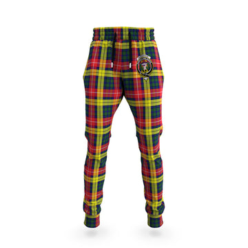 Buchanan Modern Tartan Joggers Pants with Family Crest