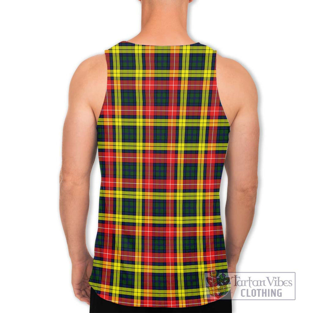 Buchanan Modern Tartan Men's Tank Top with Family Crest DNA In Me Style - Tartanvibesclothing Shop